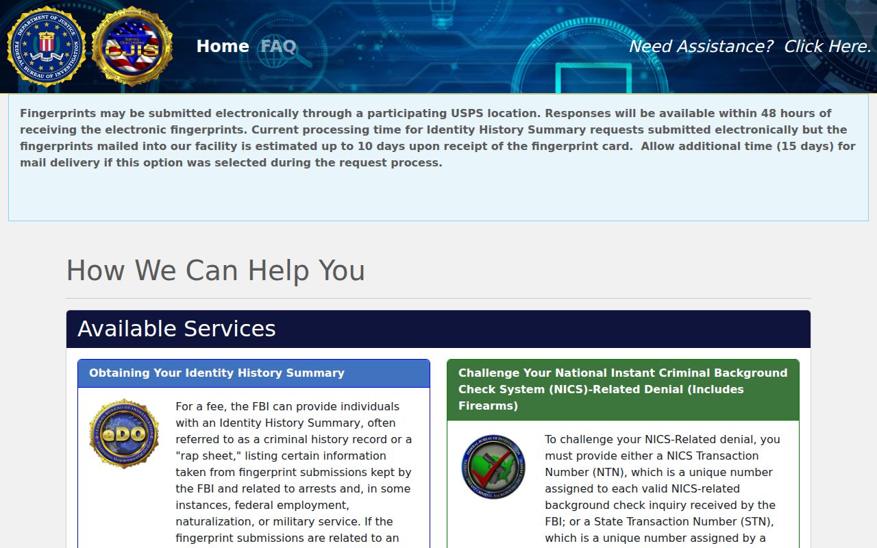 FBI personal history portal compared with Nueces County arrest history