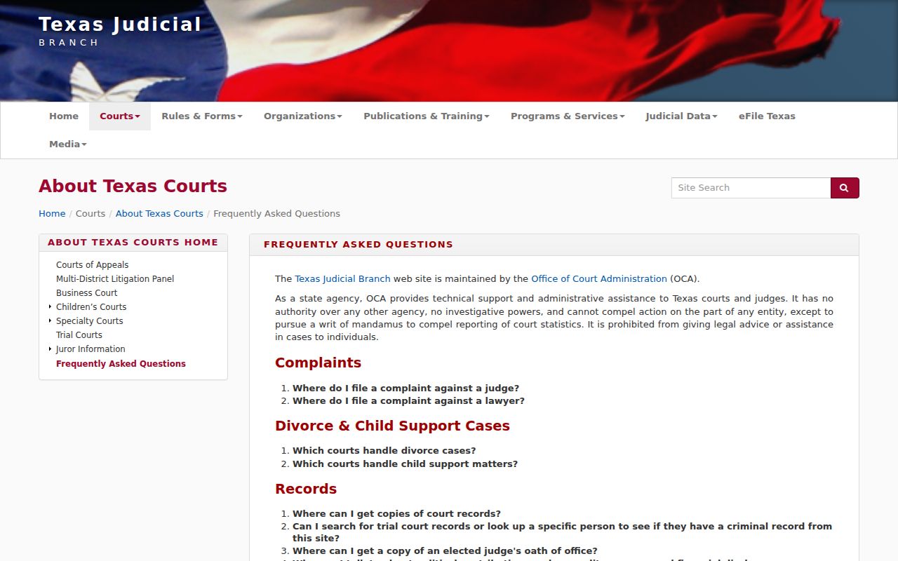 Texas court search information for Nueces County arrest follow-up