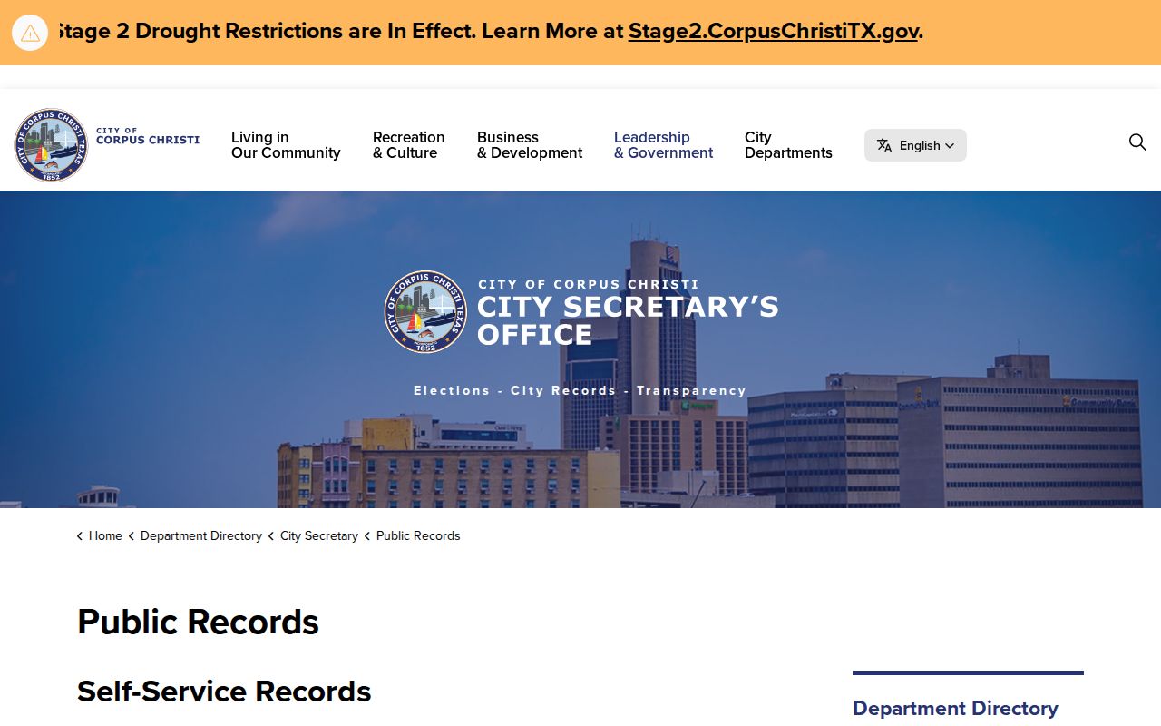 Corpus Christi criminal records public information and daily blotter page